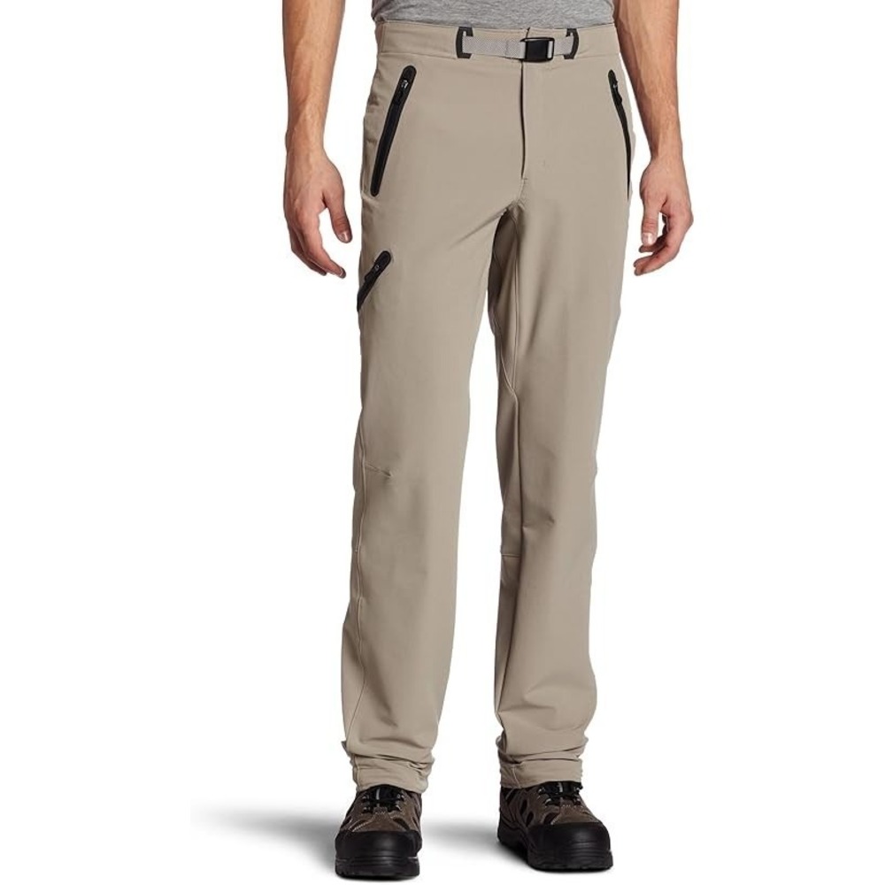 Columbia Titanium Head Wall Pants Mens 36 x 33.5 Tusk Tan Belted Stretch‎ Hiking